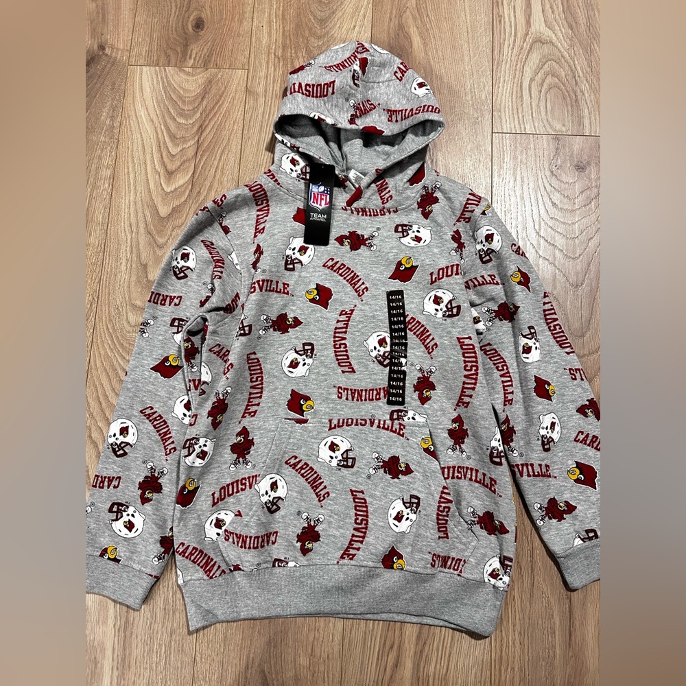 NFL Louisville Cardinals Hoodie Youth Size 14/16 years New